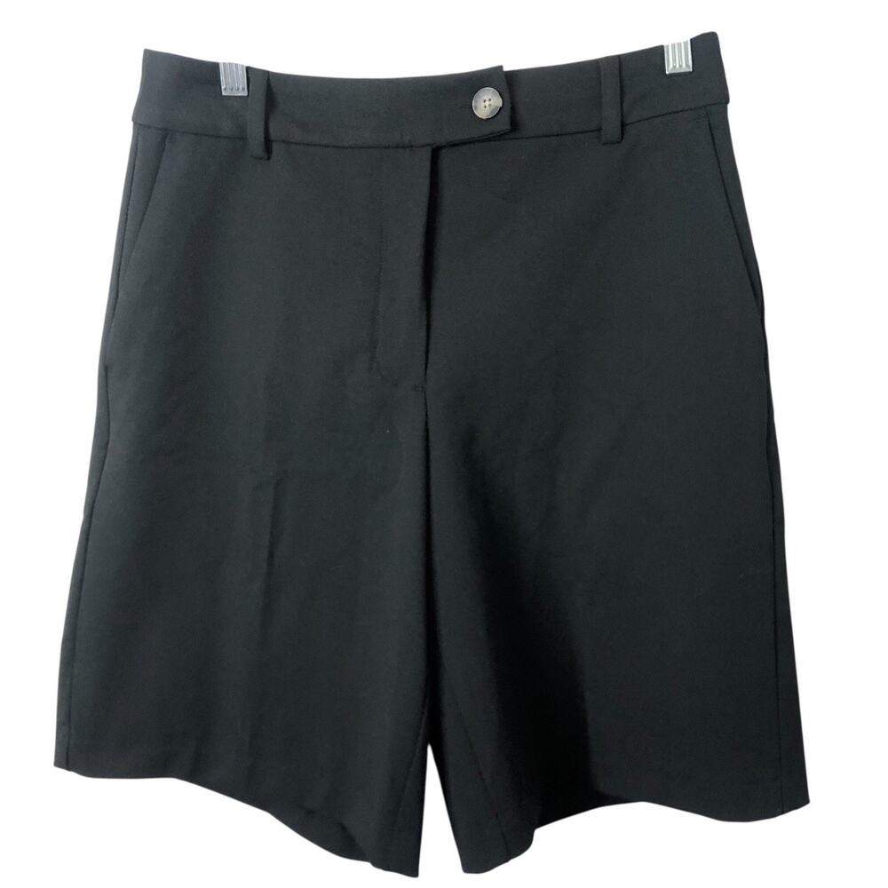 Old Navy NWT Women's Mid-Rise Taylor Adjustable Waist Bermuda Shorts Black 0